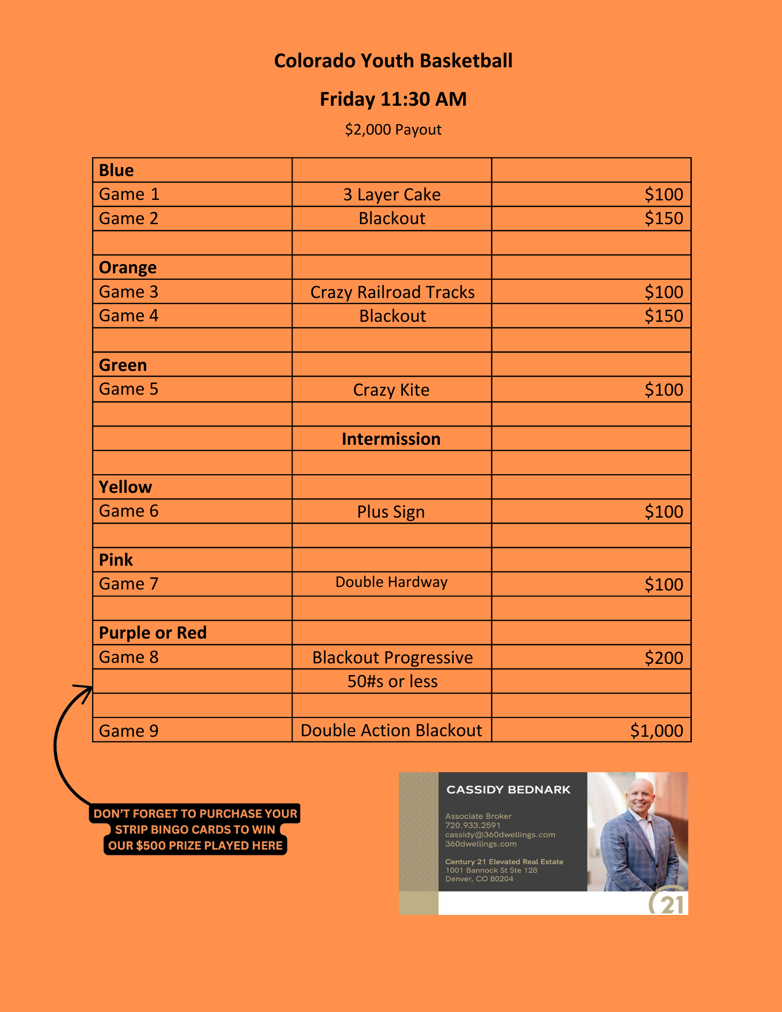 Bingo Schedule Turn Of The Century Bingo bingo-schedule-turn-of-the-century-bingo