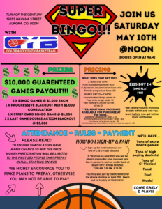 Colorado Youth Basketball Special Event @ Turn Of The Century Bingo